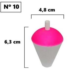 Bóia Isopor N°10 - 6,3cm - Bóias Barão - Unidade