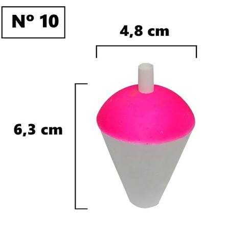 Bóia Isopor N°10 - 6,3cm - Bóias Barão - Unidade