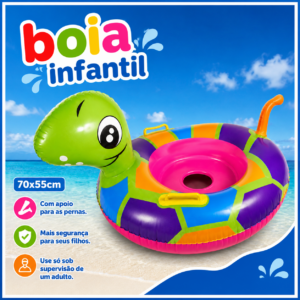 Bóia Infantil Tartaruguinha com apoio para as pernas - 70x55cm