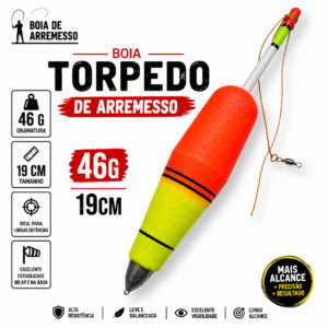 Boia de Arremesso Torpedo - 46g - 19cm