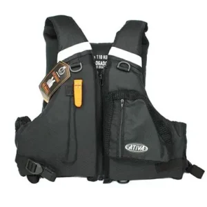 Colete Salva Vidas - Ativa Caiaque - Homologado Classe V - Tamanho GG1 - 130kg - Preto