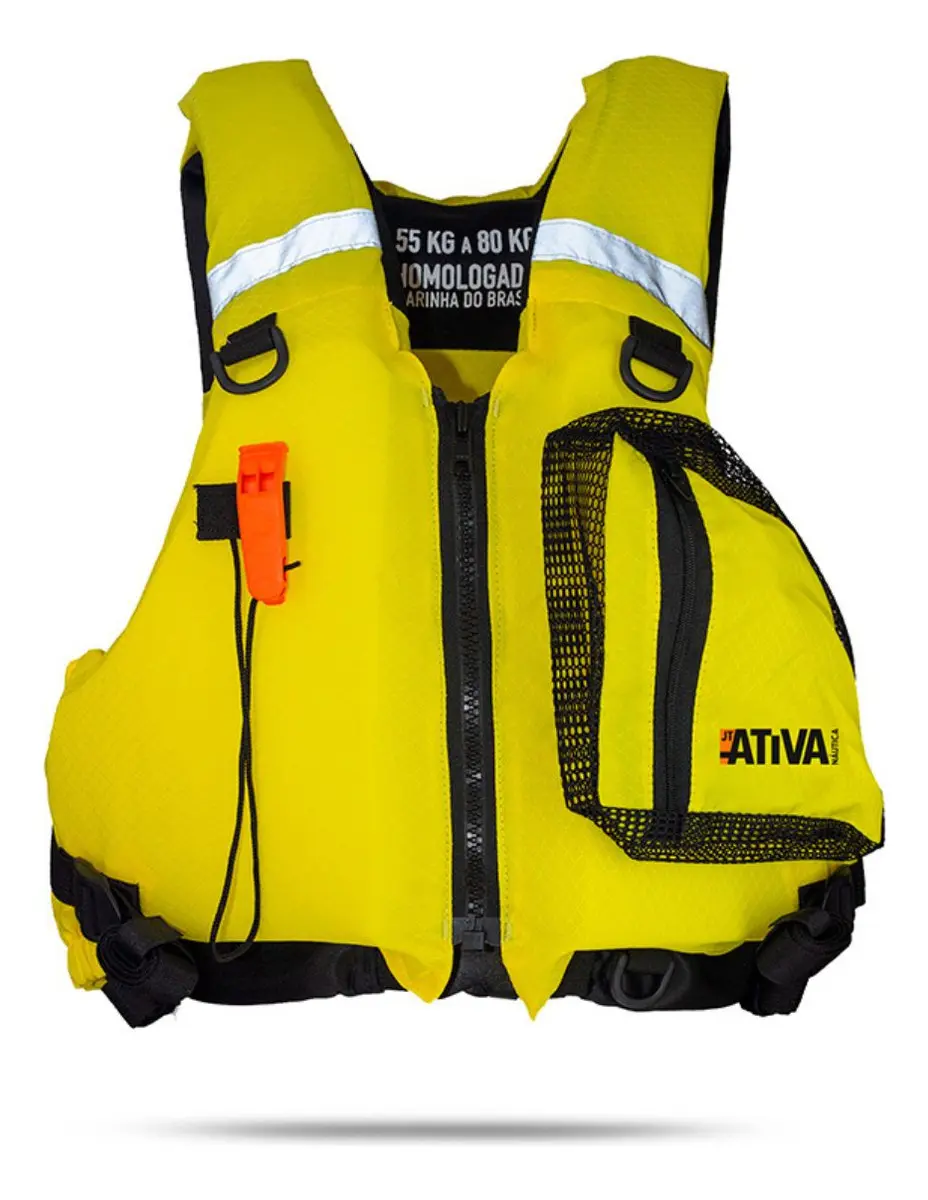Colete Salva Vidas – Ativa Caiaque – Homologado Classe V – Tamanho GG1 – 130kg – Amarelo