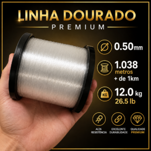 Linha Dourado Premium - Carretel Big 250g - 0.50mm - 26,5 lb - 1038m