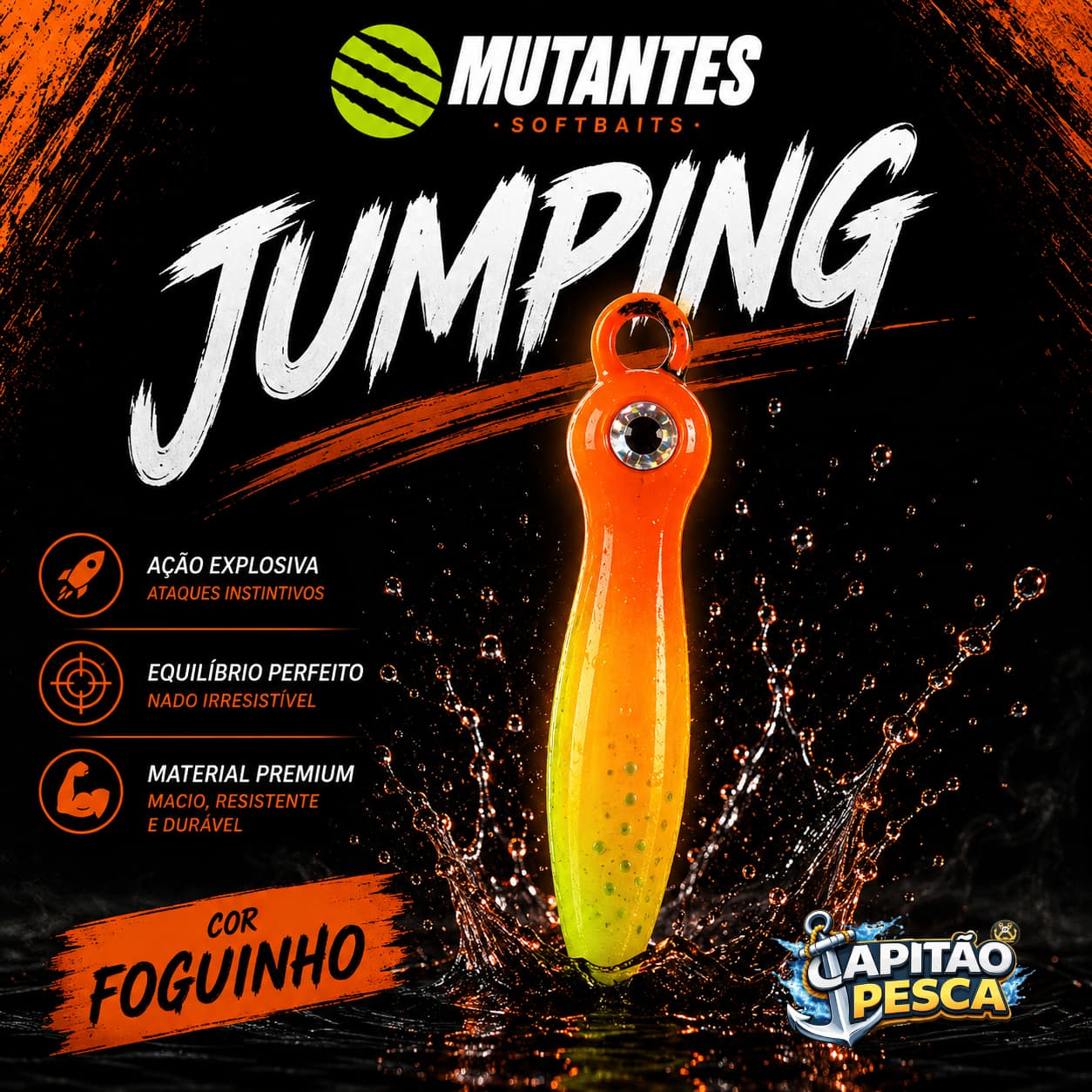 Jumping Jig - Mutantes Softbaits - 6g - Cor Foguinho