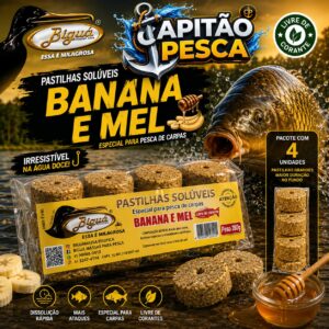 Pastilhas Solúveis - Biguá - 280g - Banana e Mel - Livre de Corante