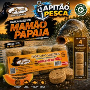 Pastilhas Solúveis - Biguá - 280g - Mamão Papaia - Livre de Corante