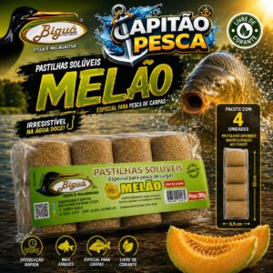 Pastilhas Solúveis - Biguá - 280g - Melão - Livre de Corante
