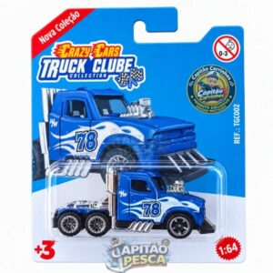 Caminhão Hot Rod 78 Azul - Miniatura Escala 1:64 - Crazy Cars Truck Clube