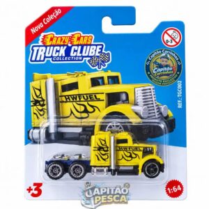 Caminhão HW Fuel Amarelo - Miniatura Escala 1:64 - Crazy Cars Truck Clube