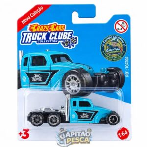 Caminhão VW Hot Rod Azul - Miniatura Escala 1:64 - Crazy Cars Truck Clube