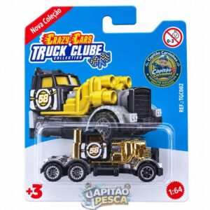 Caminhão Hot Rod 58 Dourado - Miniatura Escala 1:64 - Crazy Cars Truck Clube