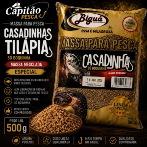 Massa para Pesca - Sabor Casadinhas - Massa Mesclada - Biguá Especial - 500 gramas