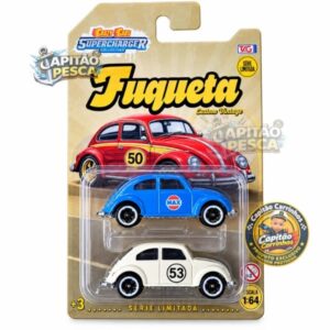 Dupla - Fusca Azul + Fusca Herbie - 2 Unidades – Escala 1:64