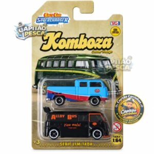 Dupla - Kombi Azul STP + Kombi Preta - 2 Unidades – Escala 1:64