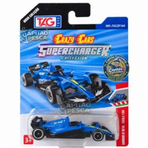 Fórmula 1 Azul - Miniatura Escala 1:64 - Crazy Cars - Supercharger Collection