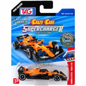 Fórmula 1 Laranja - Miniatura Escala 1:64 - Crazy Cars - Supercharger Collection