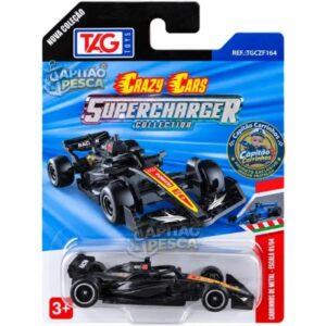 Fórmula 1 Preto - Miniatura Escala 1:64 - Crazy Cars - Supercharger Collection
