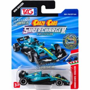Fórmula 1 Verde Metálico - Miniatura Escala 1:64 - Crazy Cars - Supercharger Collection