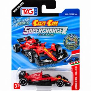 Fórmula 1 Vermelho - Miniatura Escala 1:64 - Crazy Cars - Supercharger Collection