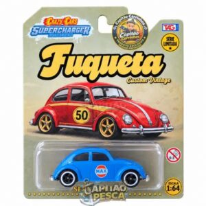 Fusca Azul Max - Miniatura Escala 1:64 - Crazy Cars Fuqueta Komboza