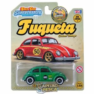 Fusca Verde 680 - Miniatura Escala 1:64 - Crazy Cars Fuqueta Komboza