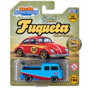 Kombi Pick-up STP Azul - Miniatura Escala 1:64 - Crazy Cars Fuqueta Komboza