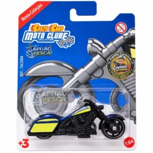 Moto Tipo Harley Davidson Bagger - Miniatura Escala 1:64 - Crazy Cars Moto Clube Collection - REF4