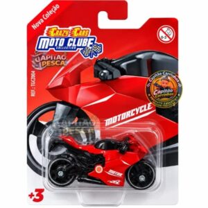 Moto Tipo Ducati Esporte Vermelha - Miniatura Escala 1:64 - Crazy Cars Moto Clube Collection - REF2