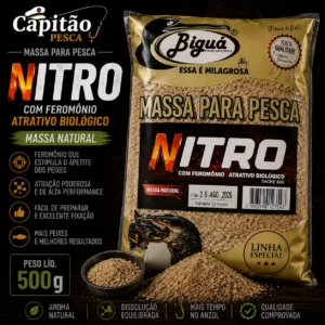 Massa para Pesca - Sabor Nitro - Massa Mesclada - Biguá Especial - 500 gramas