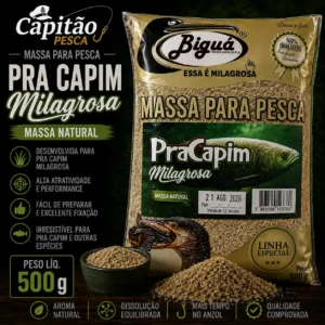 Massa para Pesca - Sabor Pra Capim Milagrosa - Massa Natural - Biguá Especial - 500 gramas
