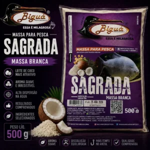 Massa para Pesca – Sabor Sagrada – Massa Branca - Biguá Extra Fina Especial – 500 gramas