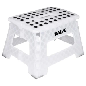 Banqueta Plástica Dobrável Branca Kala – 22 cm – Até 150 kg