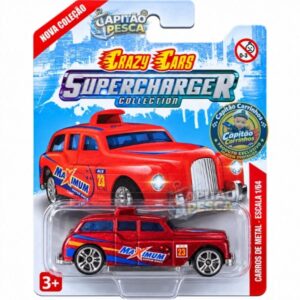 Perua Vermelha Estilo Ford Super Deluxe Nº 23 Maximum – Miniatura Escala 1:64 – Crazy Cars Supercharger Collection