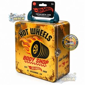 Maleta de Metal Garagem Hot Wheels - Body Shop Dourada